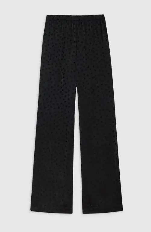 Elain Pant in Black Dot Jacquard - Image 3