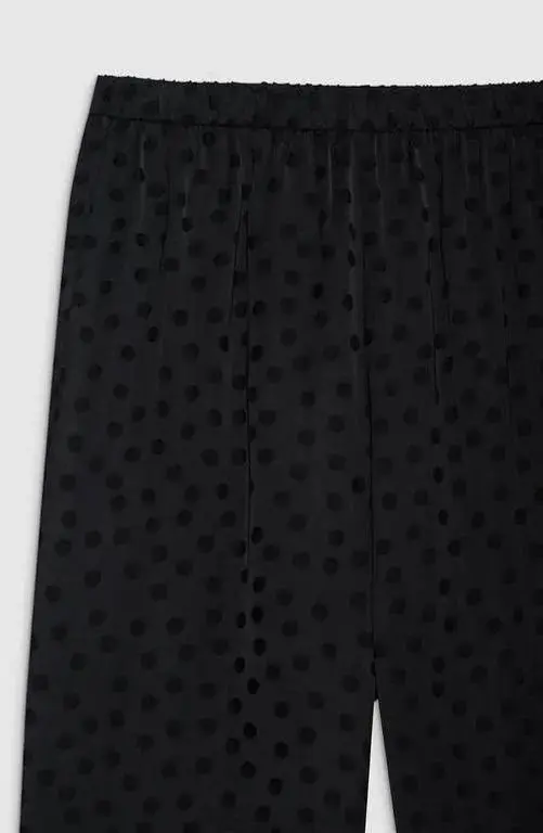 Elain Pant in Black Dot Jacquard - Image 4