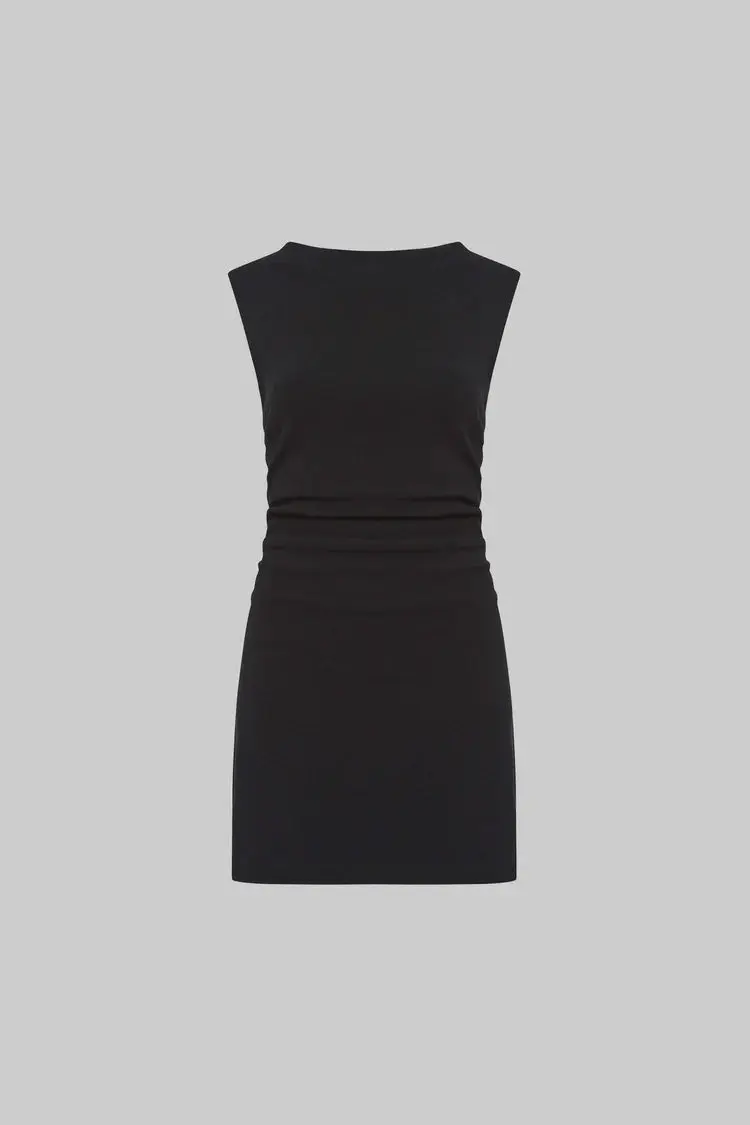 Harlow Mini Dress in Black - Image 6