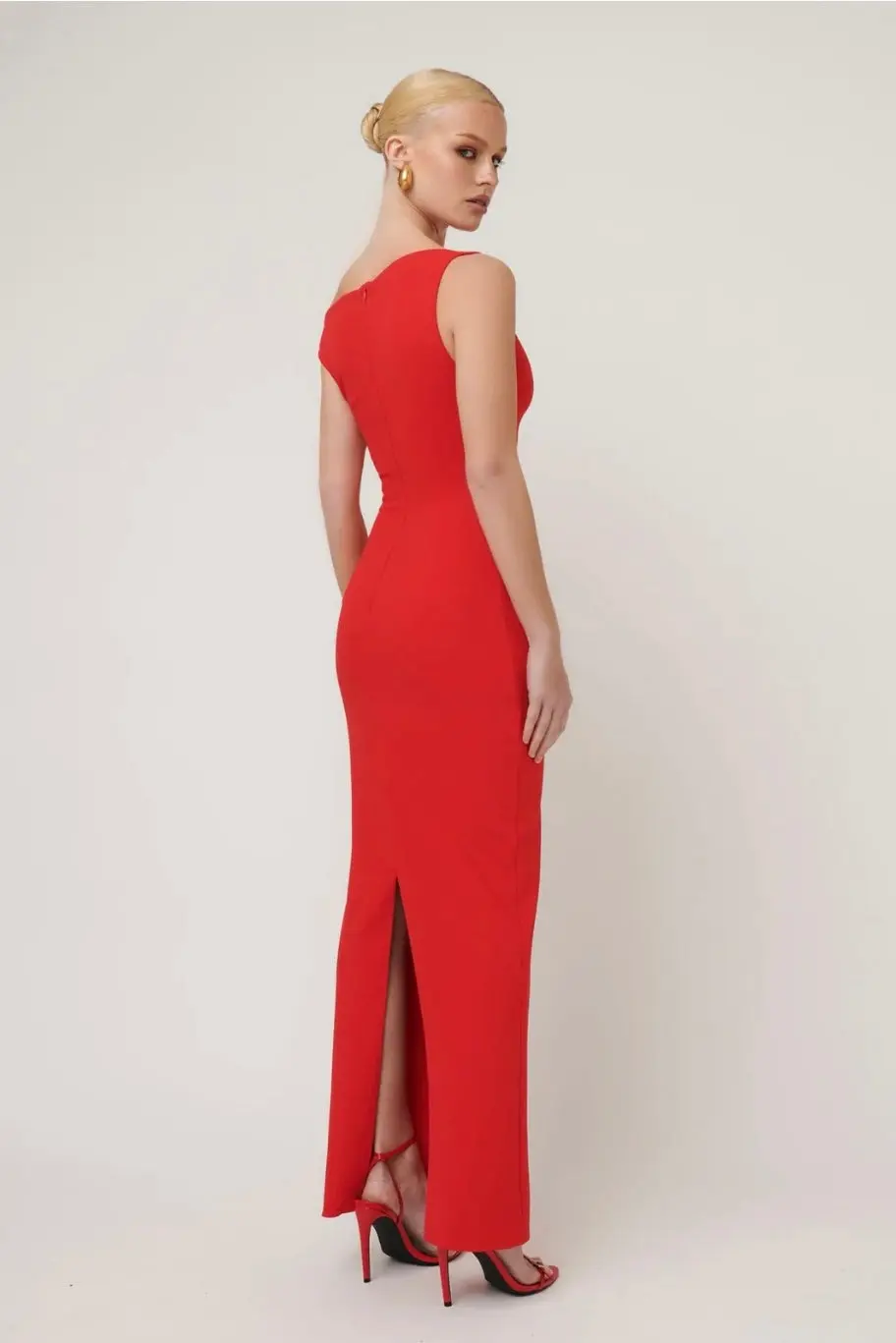 Inaya Gown in Cherry Red - Image 3
