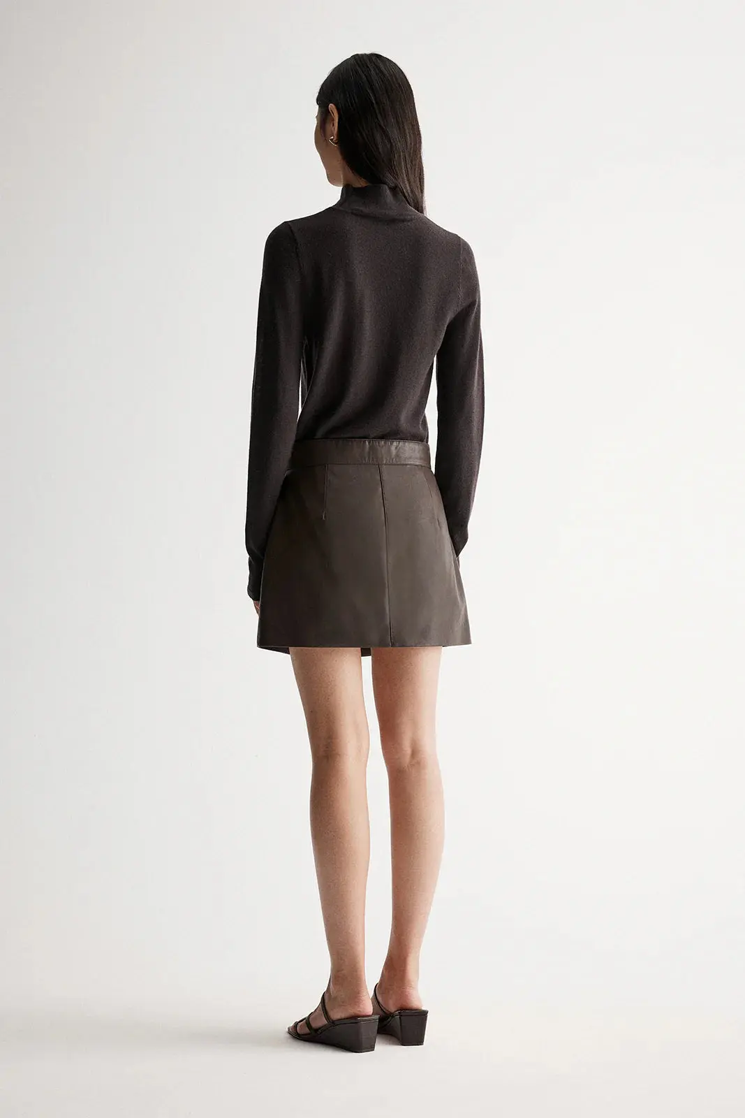 Lexi Mini Skirt in Chocolate - Image 4