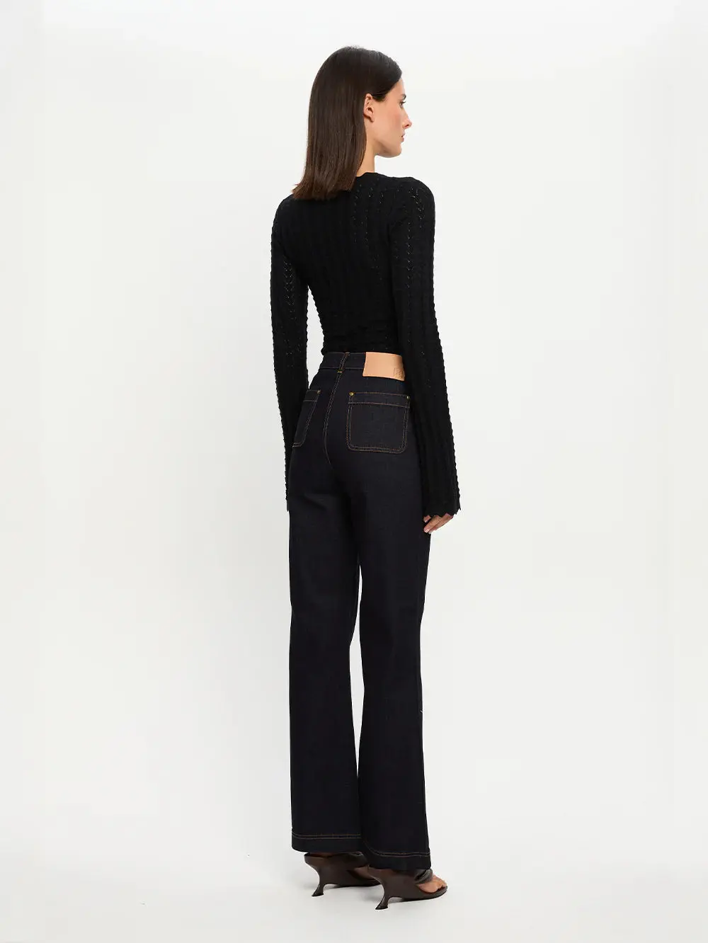 Logan Knit Top in Black - Image 3