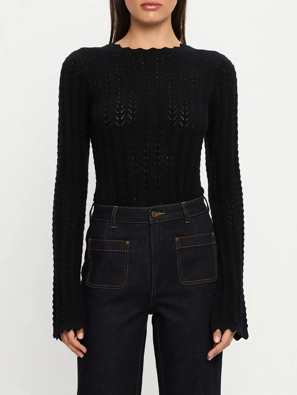 Logan Knit Top in Black - Image 6