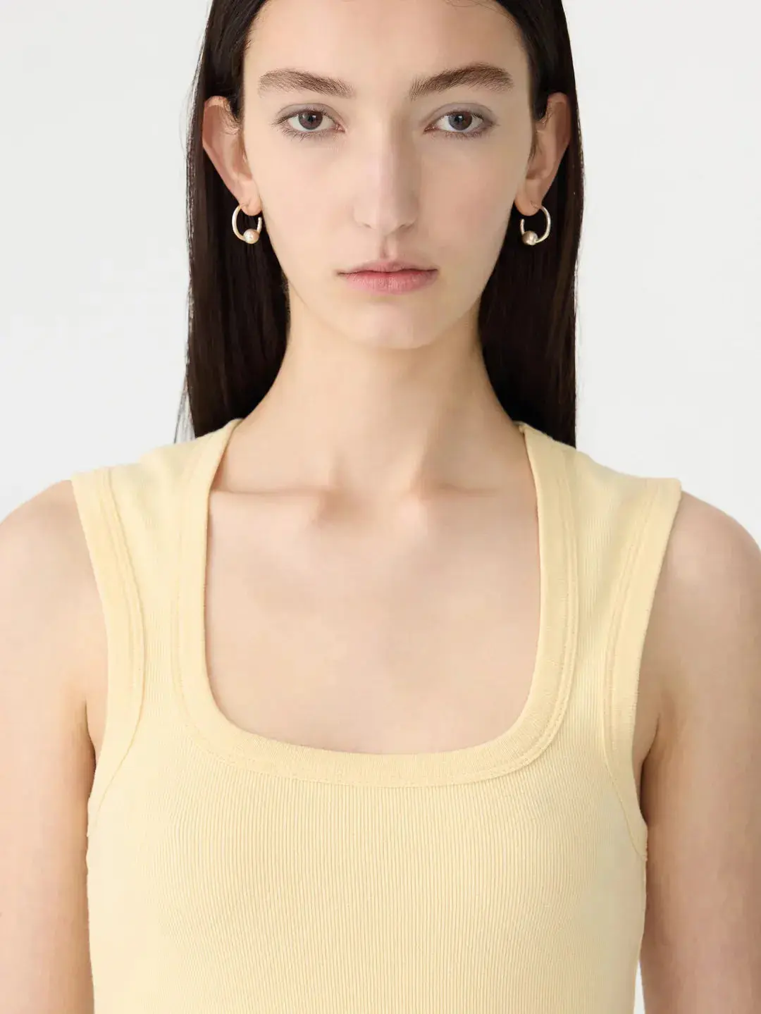 Low Scooped Rib Tank in Yellow - Image 3