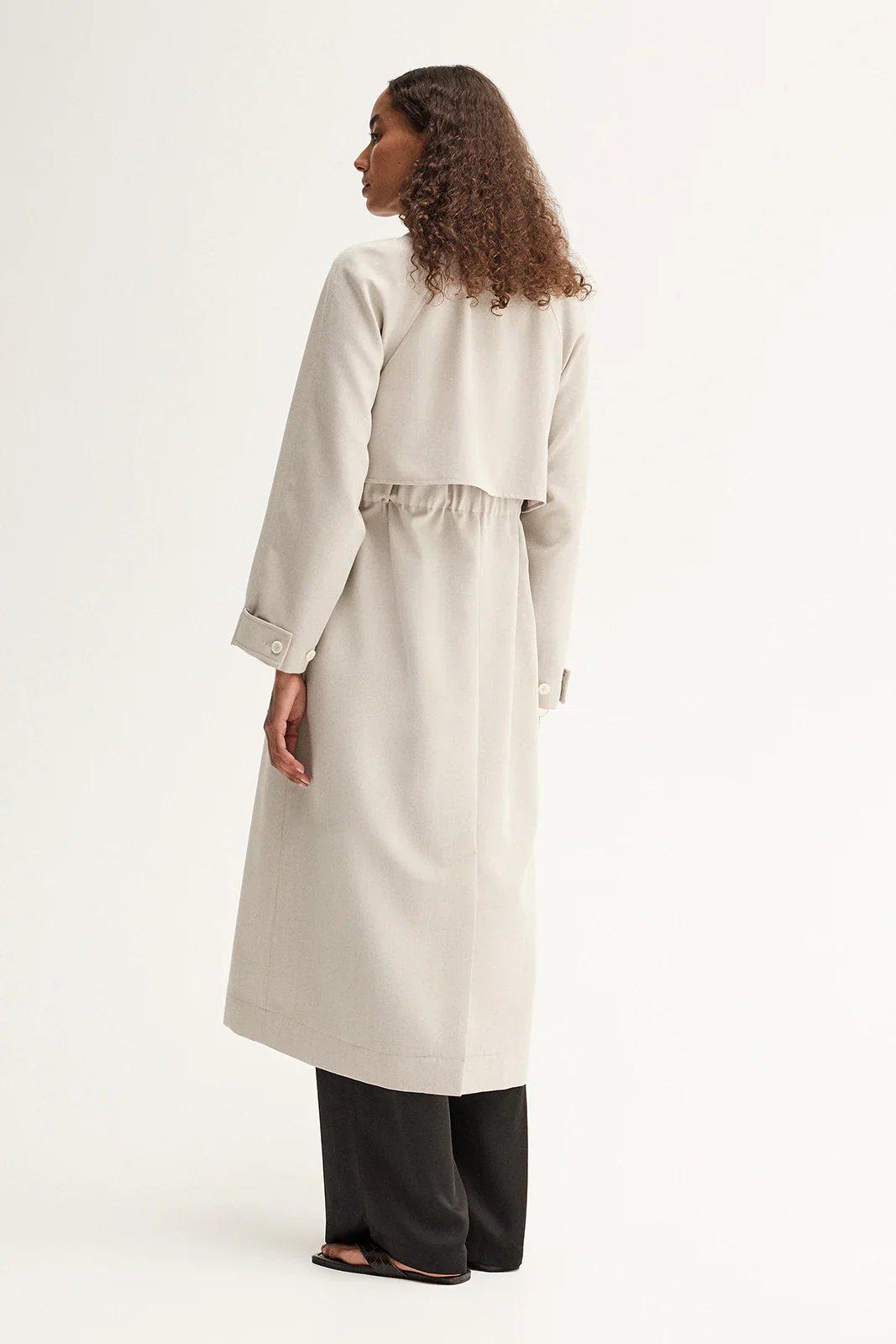 Nova Trench Coat in Pebble - Image 7