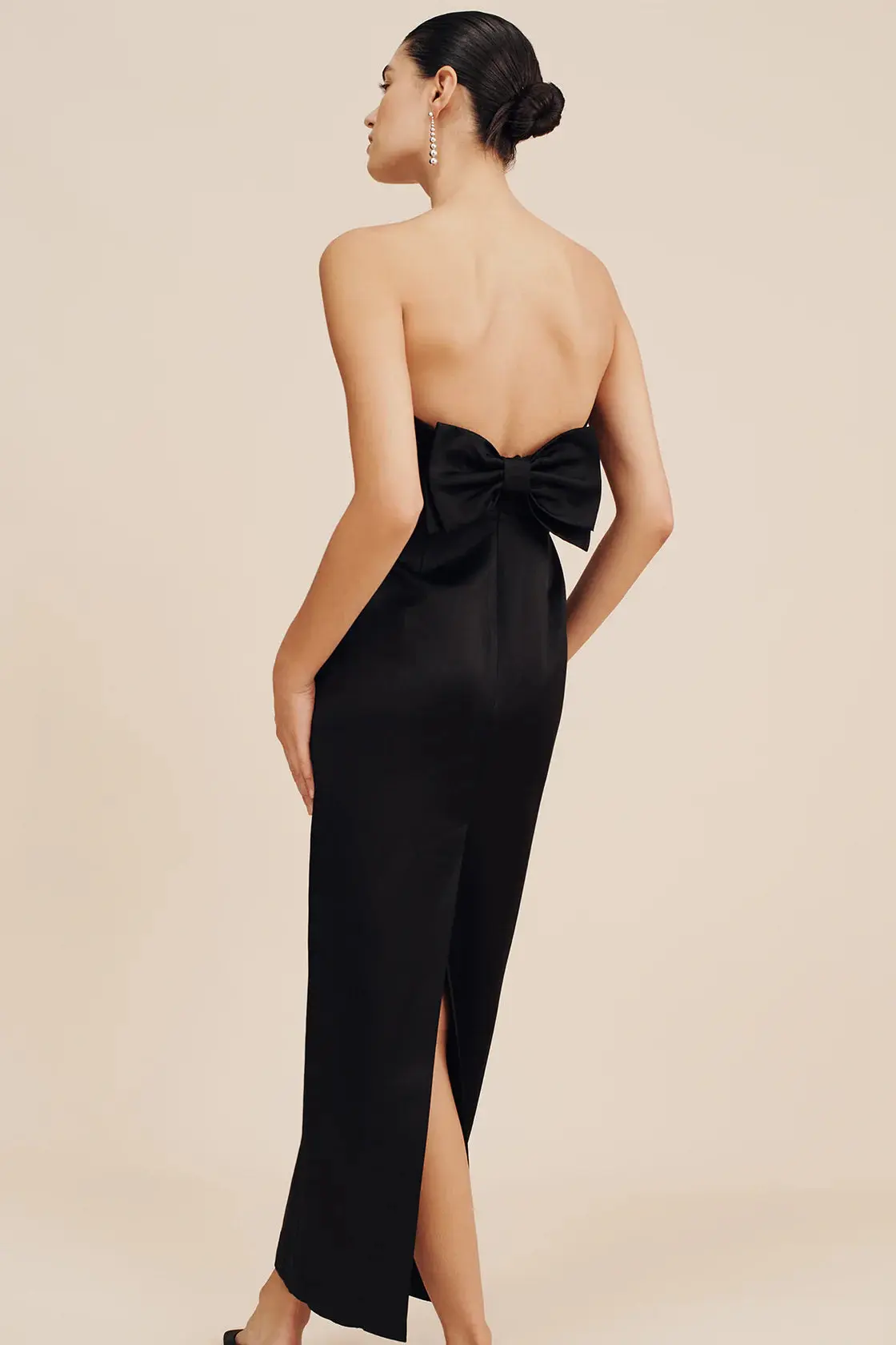 Romeo Strapless Dress in Black - Image 3