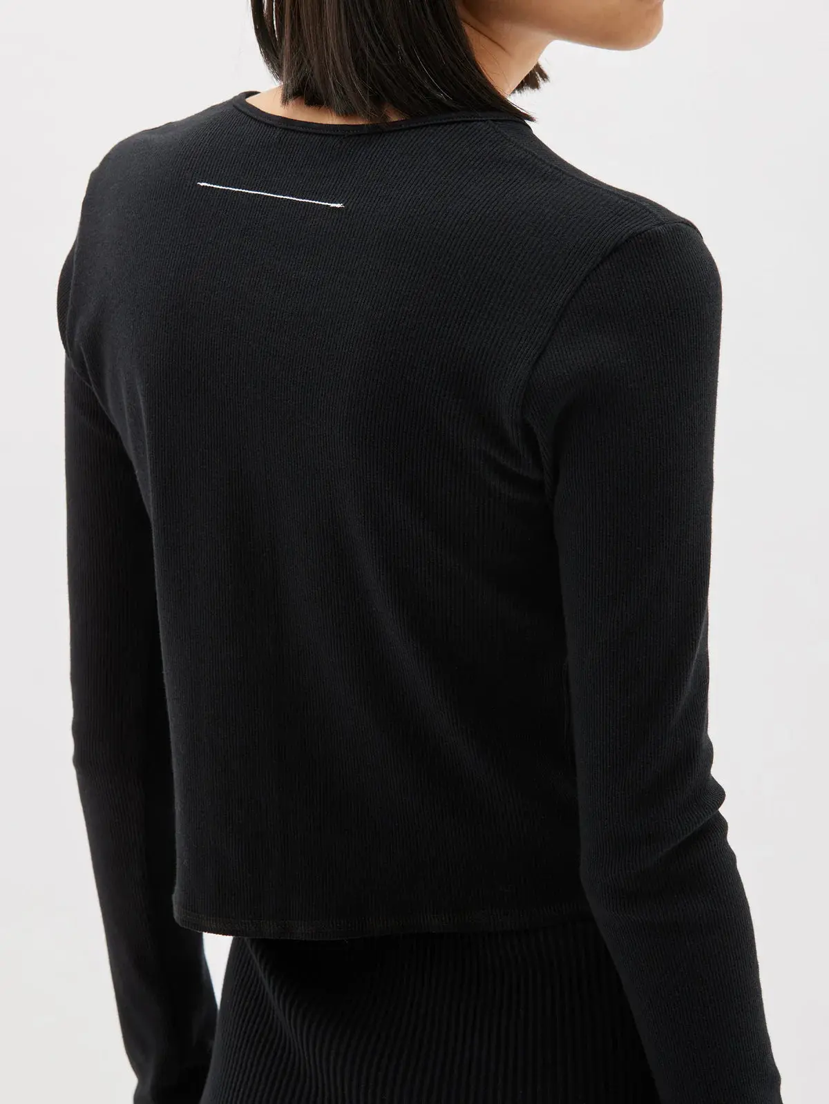 Slim Fit Cutout Detail Rib Top - Image 10