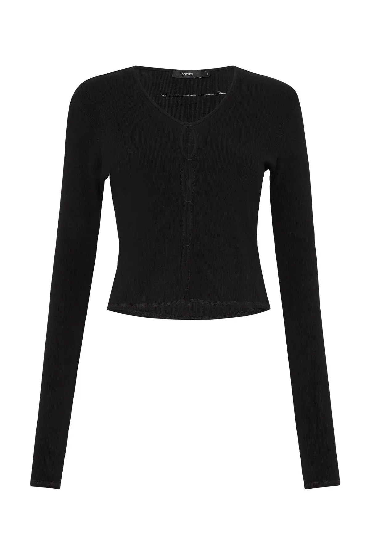 Slim Fit Cutout Detail Rib Top - Image 11