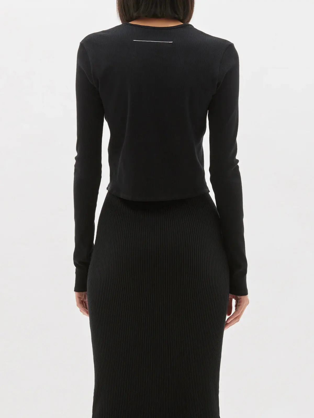Slim Fit Cutout Detail Rib Top - Image 5
