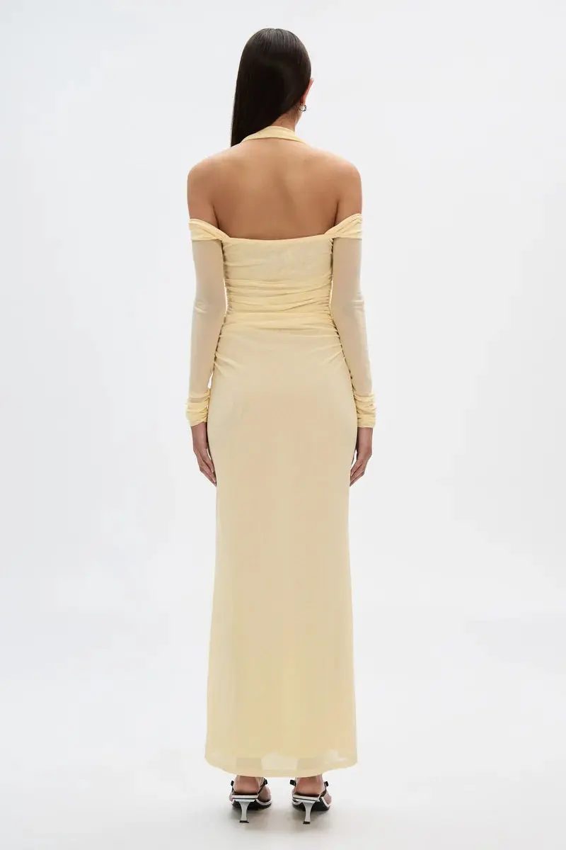 Sonnet Mesh Dress in Butter - Image 3