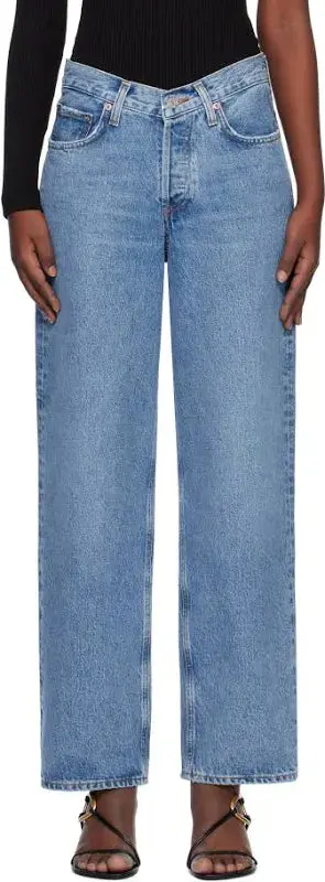 V-waist baggy Jean in Fairway - Image 5
